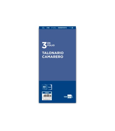 Talonario liderpapel camarero 3 fº original y 2 copias t314